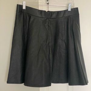 Topshop faux leather skater skirt